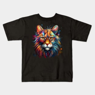 Bobcat Rainbow Kids T-Shirt